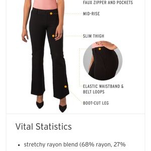 BETABRAND Black Dress Yoga Pants 2x Boot Cut